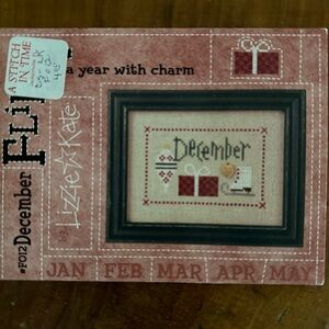 December Lizzie Kate Flip It Month Cross-stitch Pattern